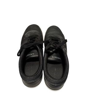 Lacoste Men's Black Leather Minzah Sneakers